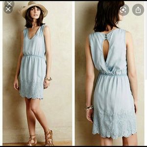 Anthropologie Holding Horses chambray dress
